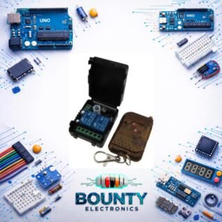 جهاز تحكم عن بعد ثنائي القناة مع صندوق