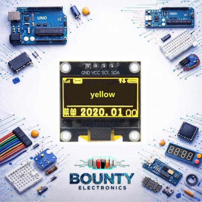 وحدة OLED صفراء مقاس 0.96INCH