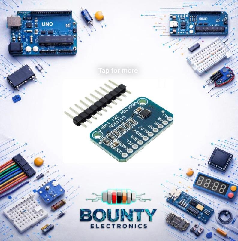 وحدة تحويل تناظري إلى رقمي أصلية ADS1115