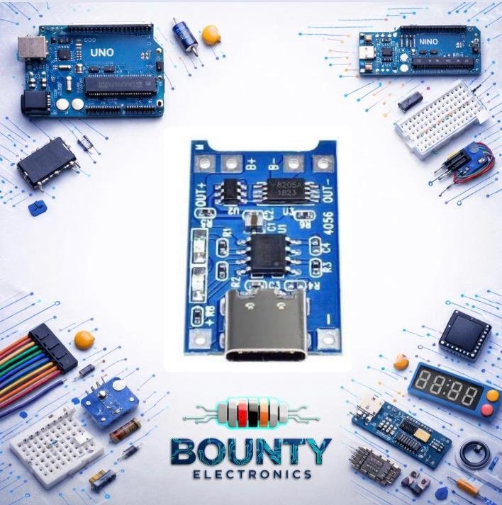 وحدة شحن بطارية الليثيوم مزودة بحماية TP4056 1A TYPE-C